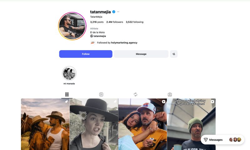 @tatanmejia Instagram profile preview