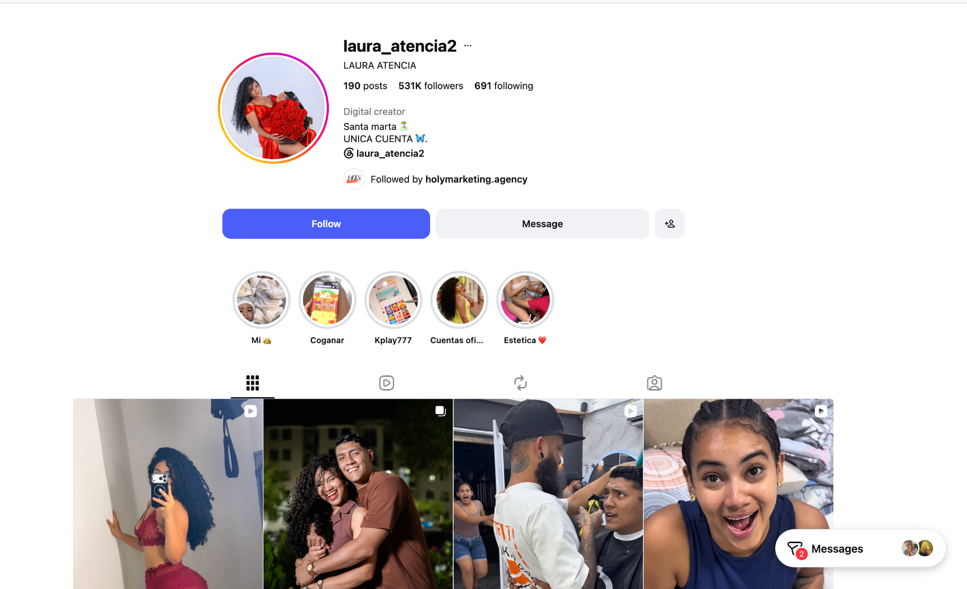 @laura_atencia2 Instagram profile preview